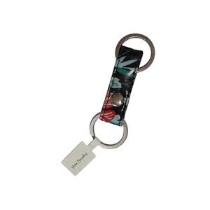 Vera Bradley Twice as Nice Keychain Tangerine Twist Floral Black Gardencore NEW